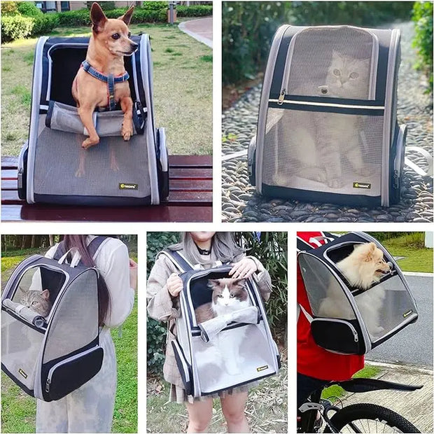 Texsens Innovative Traveler Bubble Backpack Pet Carriers for Cats and Dogs