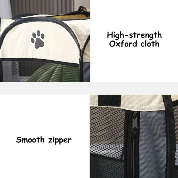 Portable Foldable Pet Tent Kennel Octagonal Fence Puppy Shelter Easy to Use Outdoor Easy Operation Large Dog Cages Cat Fences