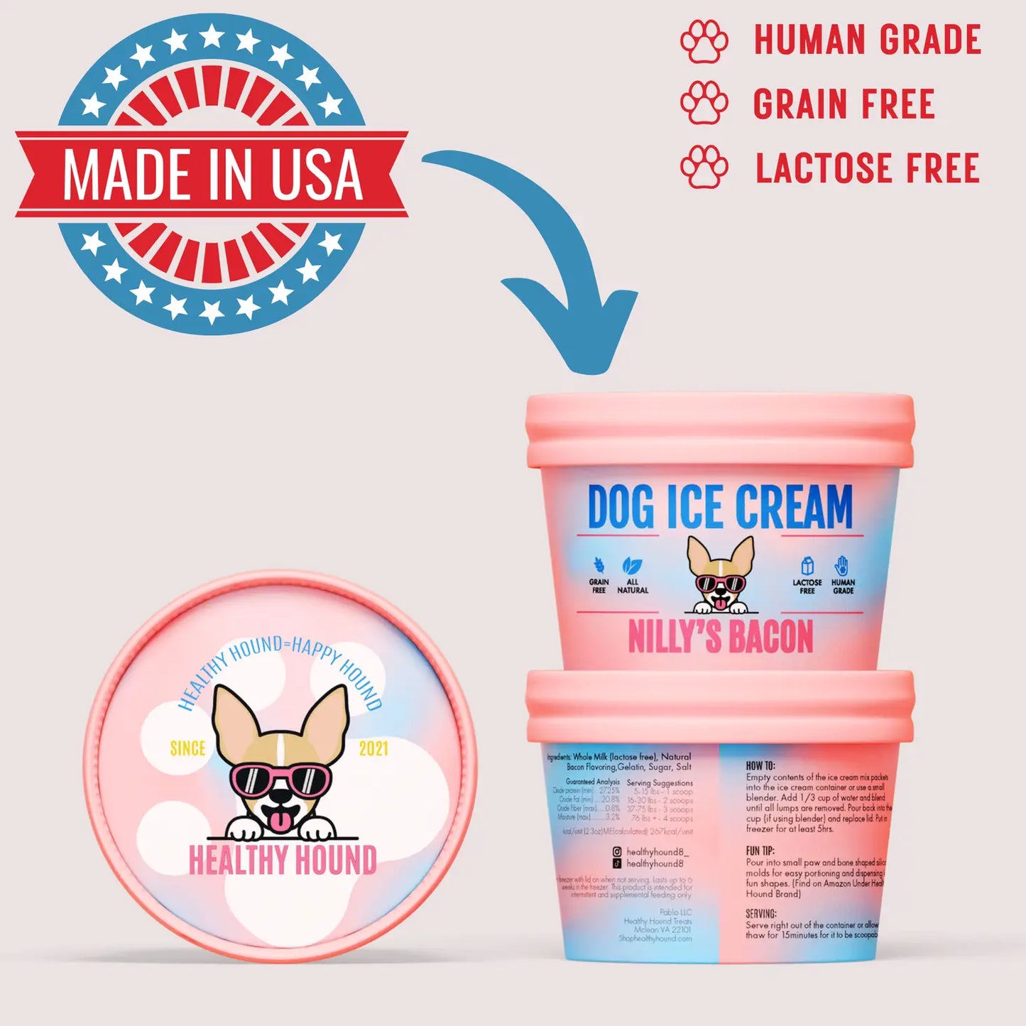 Dog Ice Cream Bacon Flavor Pup Cup
