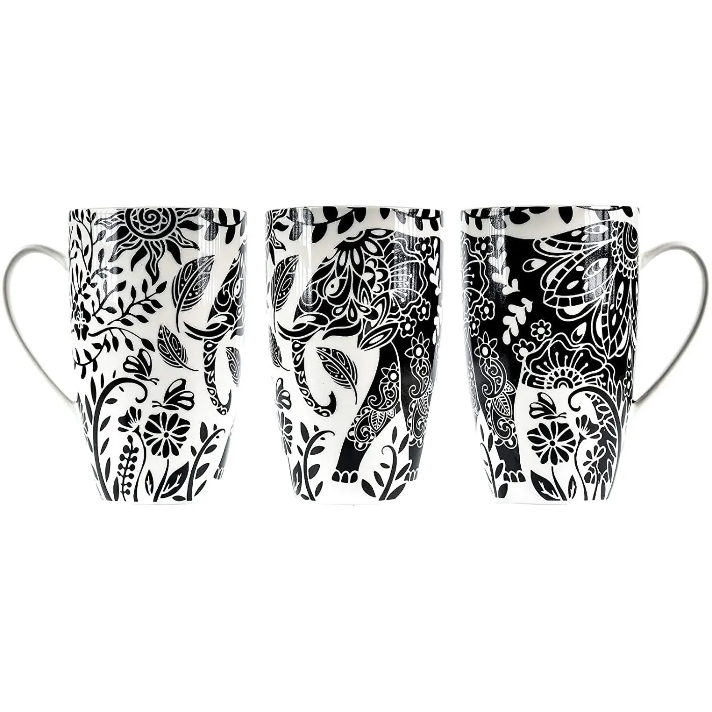 Ceramic Coffee Mug with Lid and Infuser, Elephant